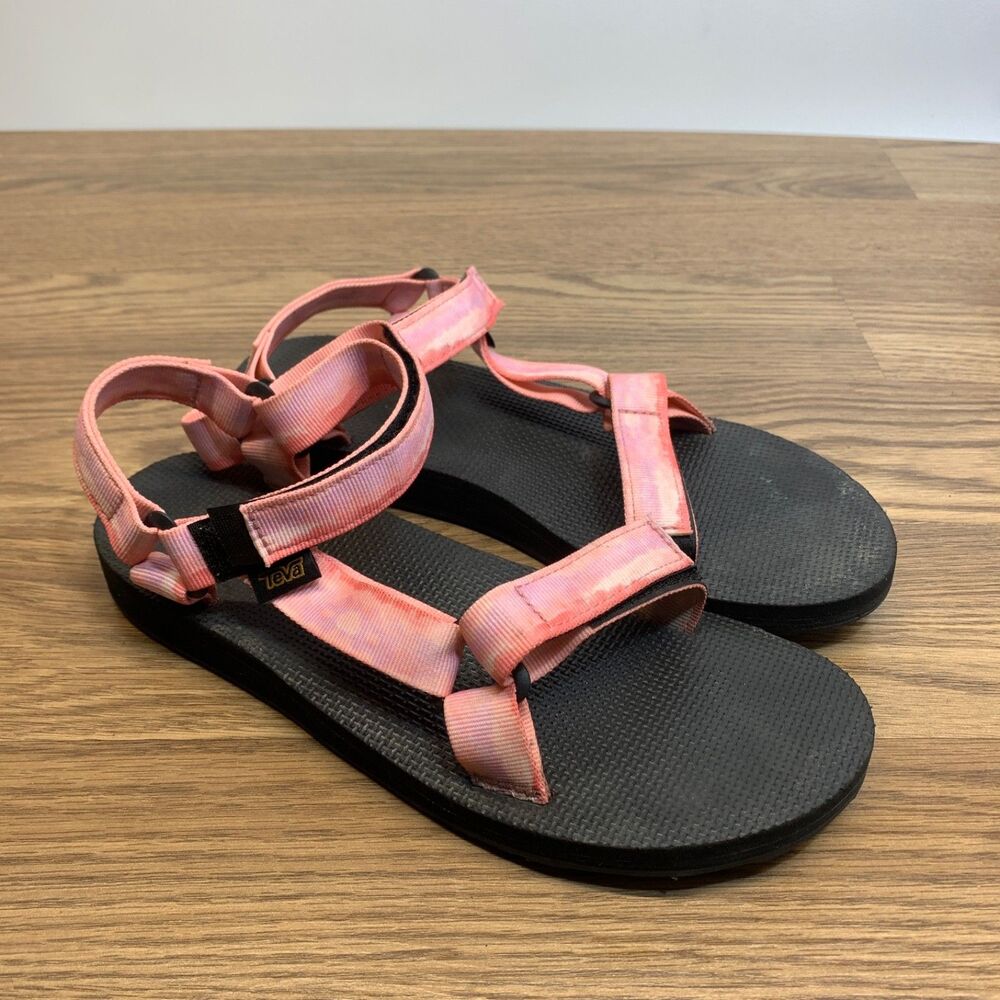 Teva Original Women's Size 10 Universal Sandals 1124231 Sorbet Pink Tie Dye‎